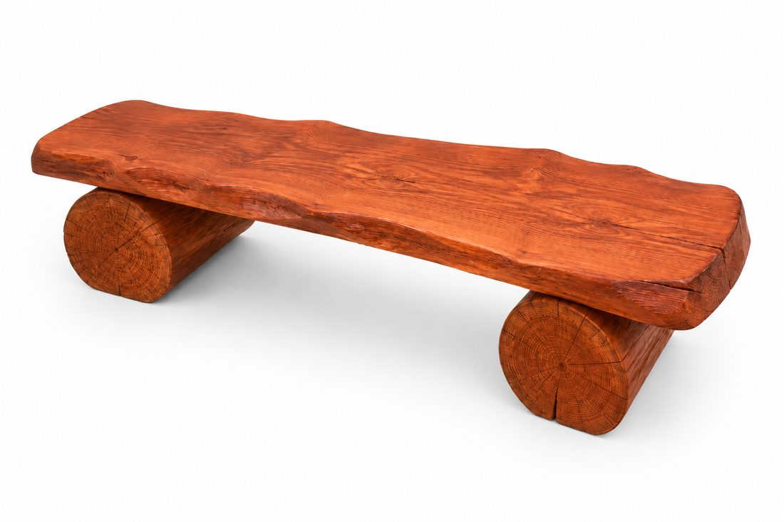 3-Sitzer-Feuerstellenbank: Länge 150 cm × 30 cm