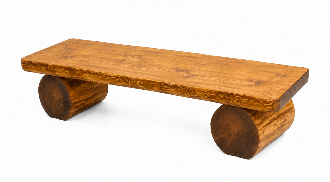 3-Sitzer-Feuerstellenbank: Länge 150 cm × 30 cm